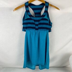 Lululemon 2-In-Run Micro Macro Stripe Surge Stripe in Bra Tank  y2k Sz 6